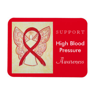 High Blood Pressure Awareness Ribbon Angel Magnet