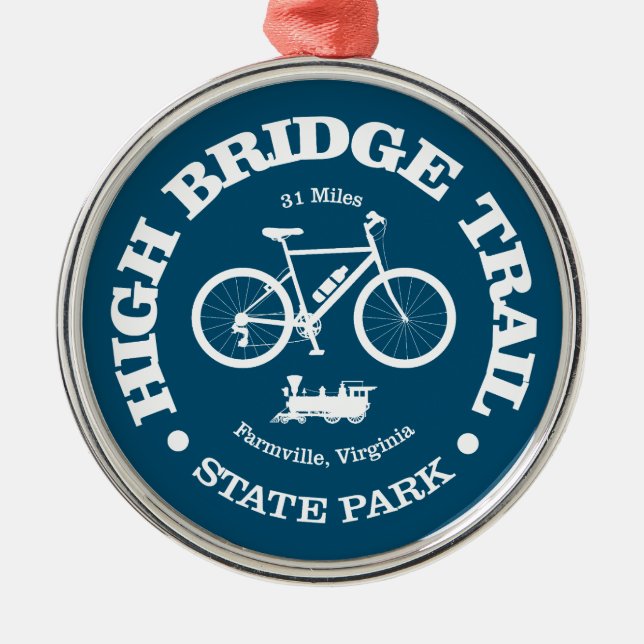 High Bridge Trail (cycling) Metal Tree Decoration (Front)