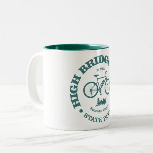 High Bridge Trail (cycling) Two-Tone Coffee Mug