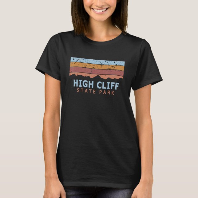 High Cliff State Park Wisconsin Retro Cool T-Shirt (Front)