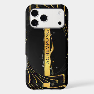 High-Contrast Elegance: Auric Cascade Flow Liquid