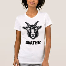 High-Contrast Goat Head Graphic Logo T-Shirt