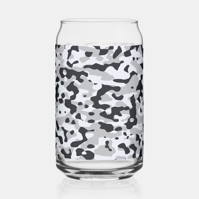 High contrast urban camouflage can glass (Front)