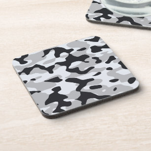 High contrast urban camouflage coaster