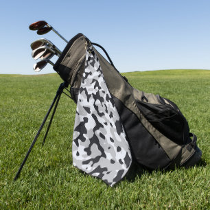 High contrast urban camouflage golf towel