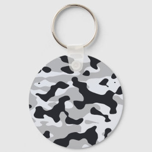 High contrast urban camouflage key ring