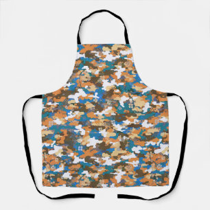 High-contrast Urban Digital Camouflage Pattern Apron