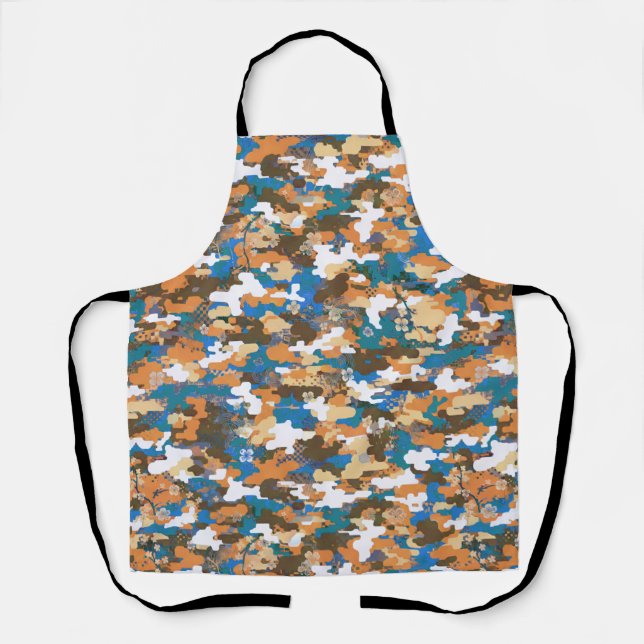 High-contrast Urban Digital Camouflage Pattern  Apron (Front)