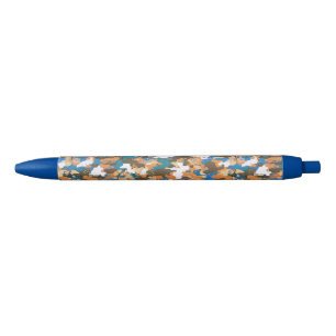 High-contrast Urban Digital Camouflage Pattern Blue Ink Pen
