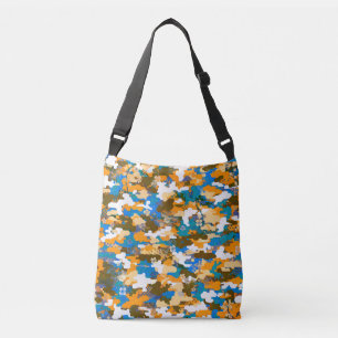 High-contrast Urban Digital Camouflage Pattern  Crossbody Bag