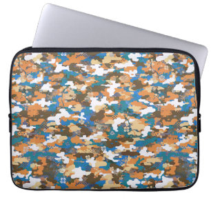High-contrast Urban Digital Camouflage Pattern Laptop Sleeve