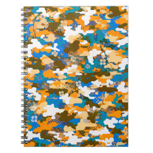 High-contrast Urban Digital Camouflage Pattern Notebook