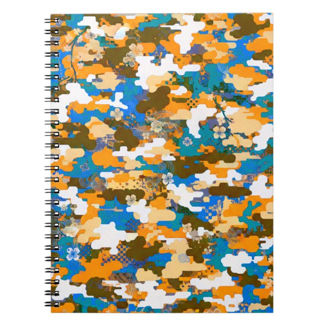 High-contrast Urban Digital Camouflage Pattern  Notebook (Front)