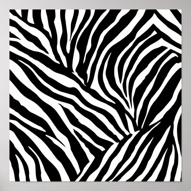 High-Contrast Zebra Stripes Coloring Page Template Poster (Front)