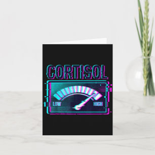 High Cortisol Levels Funny Stress Level Metre Meme Card