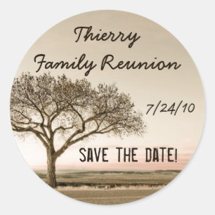High Country Family Reunion Save the Date Classic Round Sticker