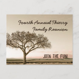 High Country Invite Postcard for Family Reunion