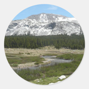 High Country Mountain Stream I Classic Round Sticker
