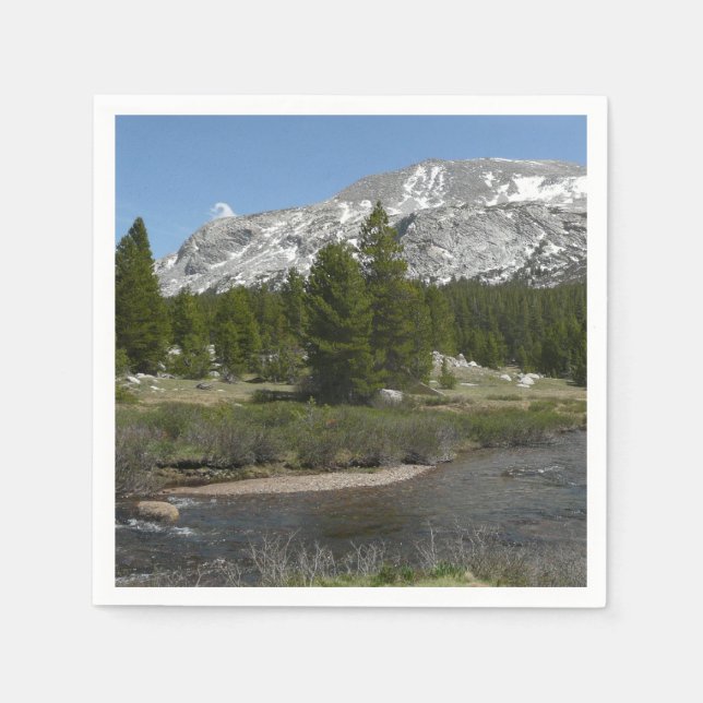 High Country Mountain Stream II at Yosemite Napkin (Front)