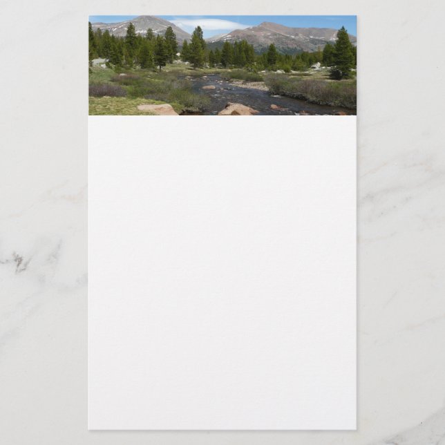 High Country Mountain Stream III at Yosemite Stationery (Front)