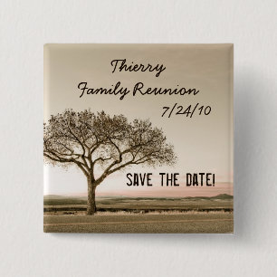 High Country Save the Date Custom Family Reunion 15 Cm Square Badge
