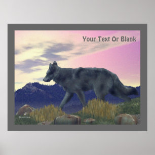 High Country Wolf Poster