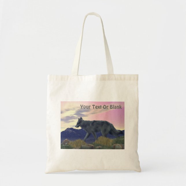 High Country Wolf Tote Bag (Front)