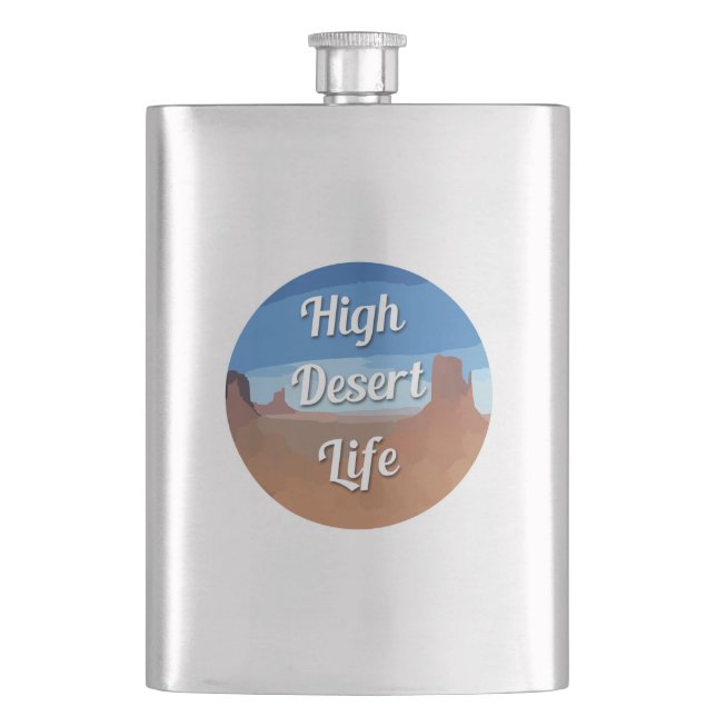 High Desert Life Hip Flask (Front)