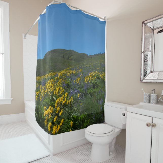 High Desert Springtime Shower Curtain (In Situ)