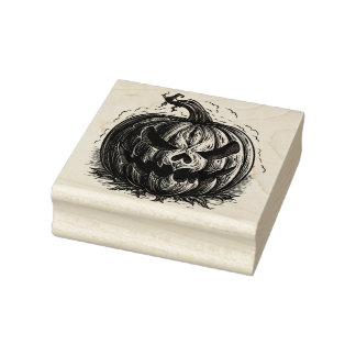 High Detail Jack O Lantern Stamp