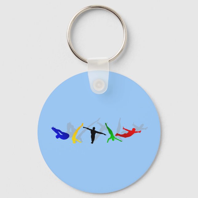 High Divers High Diving Springboard Platform sport Key Ring (Front)