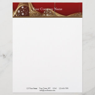 High Drama in Red and Gold Letterhead Template