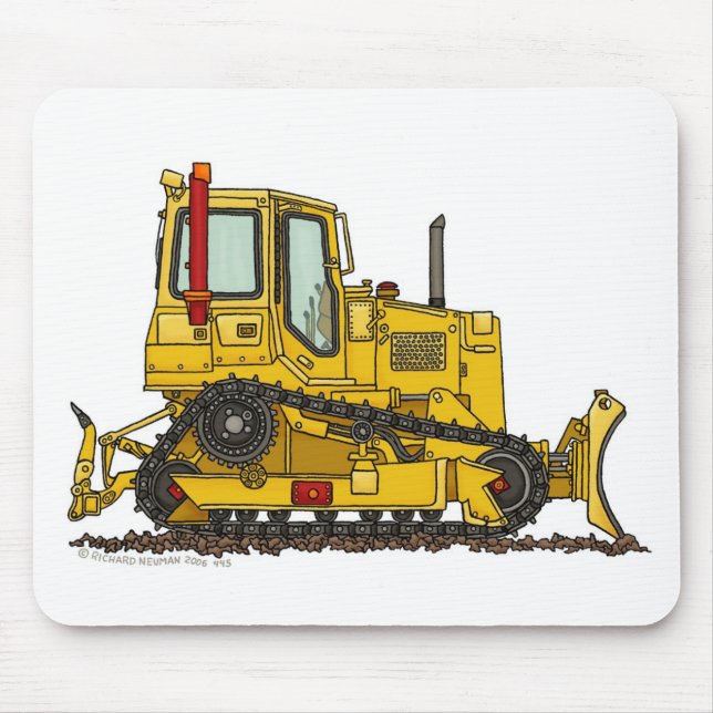 High Drive Bulldozer Dirt Mover Construction Mouse Mouse Mat (Front)