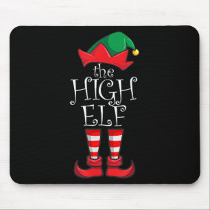 High Elf Matching Family Christmas Party Pajama Hi Mouse Mat