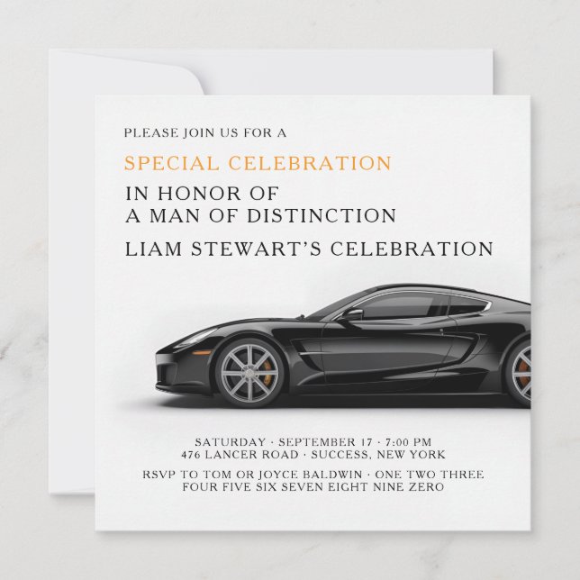 High-End Auto Affair Invitation (Front)