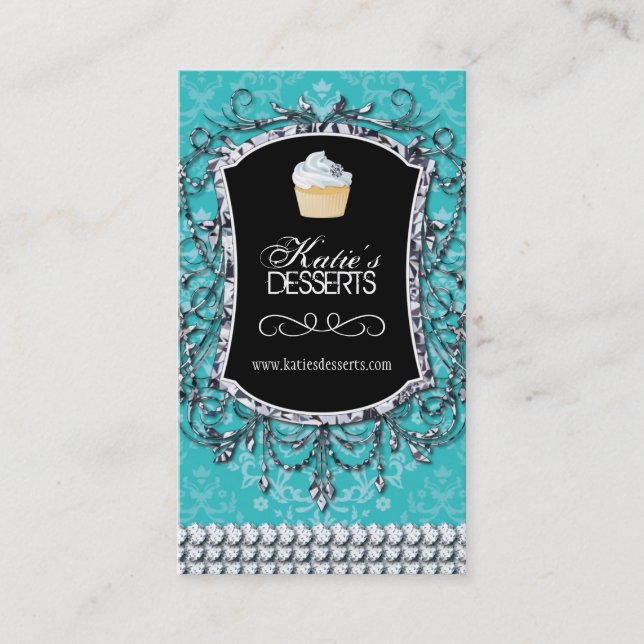 High End Cupcake Bakery Business Card (Front)