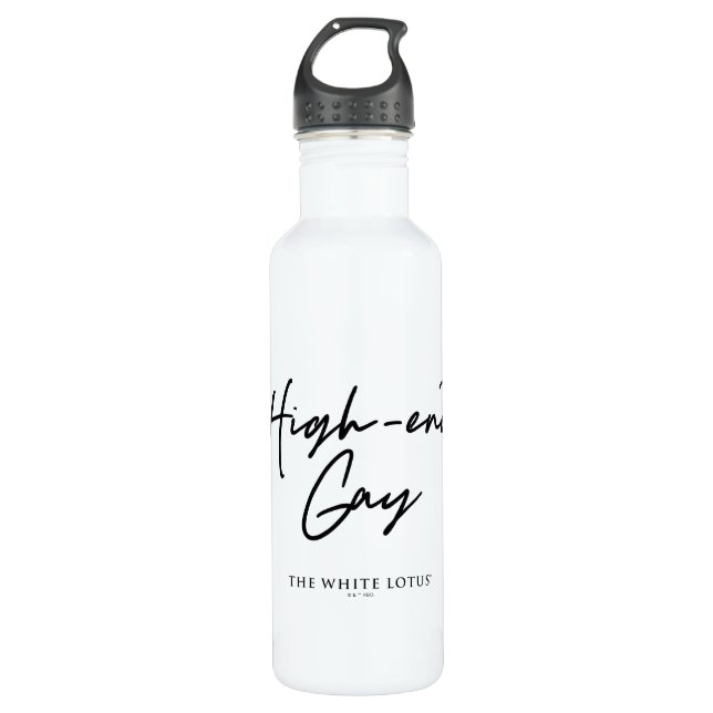 High-End Gay - The White Lotus 710 Ml Water Bottle (Front)