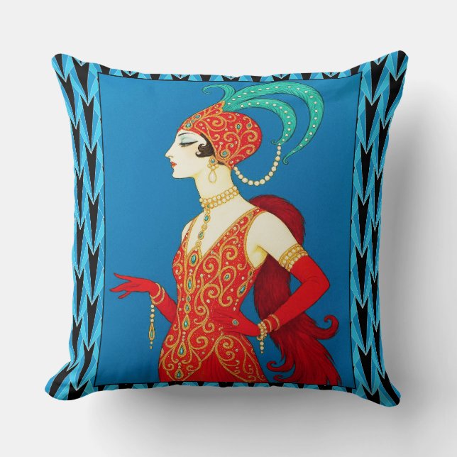 High End Style Art Deco Throw Cushion (Front)