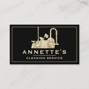 High end style cleaning inspired business card