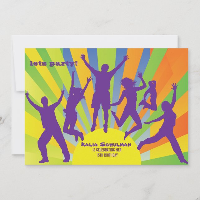 High Energy Teen Invitation (Front)