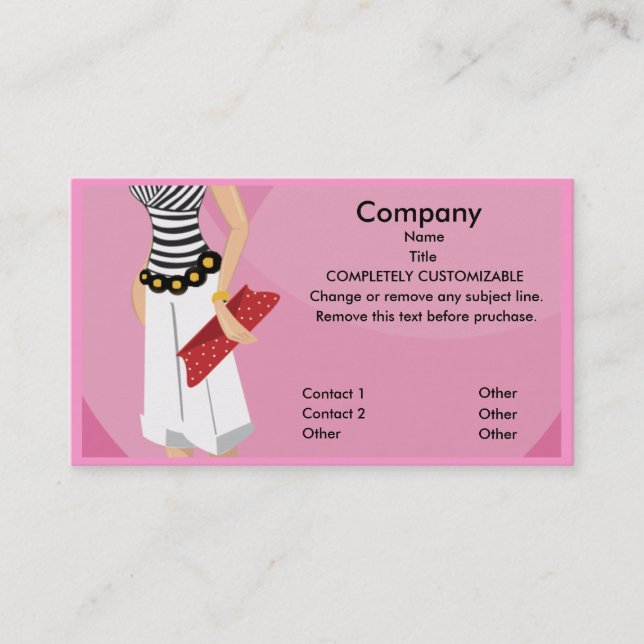 High Fashion Boutique Business Card template (Front)
