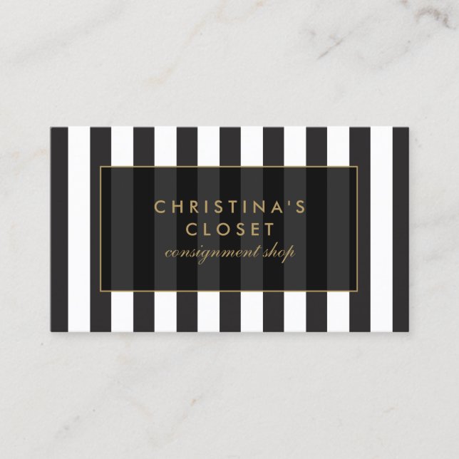 High Fashion Consignment, Boutique Business Card (Front)