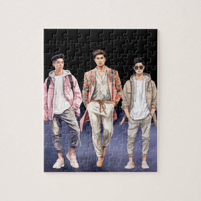 High Fashion Korean Teen Boys Jigsaw Puzzle (Vertical)