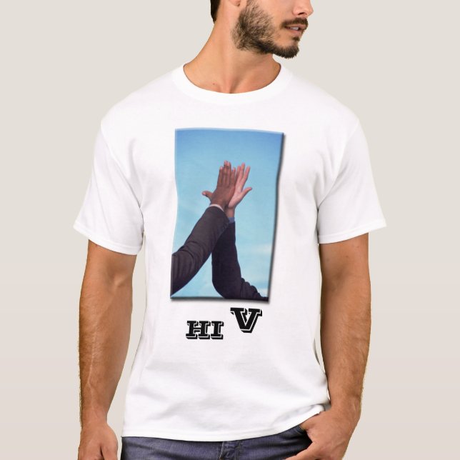high_five2, HI, V T-Shirt (Front)