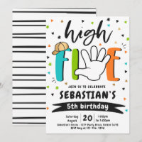High Five Birthday Hi Five 5th Birthday Party