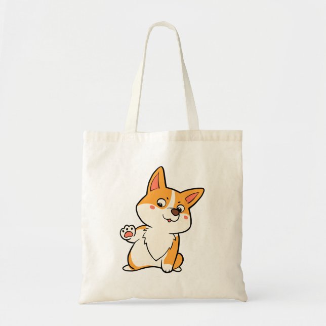 High Five Corgi Tote Bag (Front)