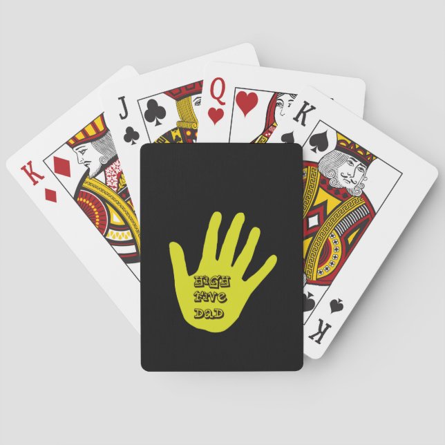 High Five Dad Hand Playing Cards (Back)