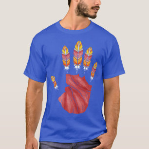 High Five Hand With Turkey Feather Fingers Thanksg T-Shirt