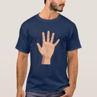 High Five Open Hand Sign Five Fingers Gesture T-Sh