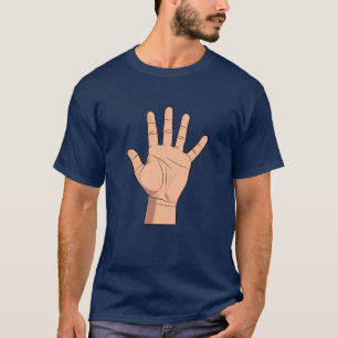 High Five Open Hand Sign Five Fingers Gesture T-Sh T-Shirt